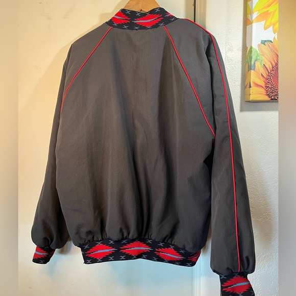 Express Rider Black and Red Patterned Jacket - Picture 5 of 5